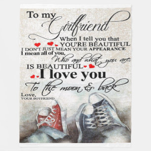 Love Quote voor Vriendin   Lovely Couple Cadeau Fleece Deken