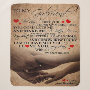Love Quote voor Vriendin   Trendy Gift Sherpa Deken