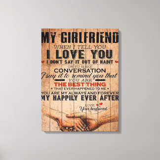 Love Quote voor Vriendin, Vriendin Birthday Gift Canvas Afdruk