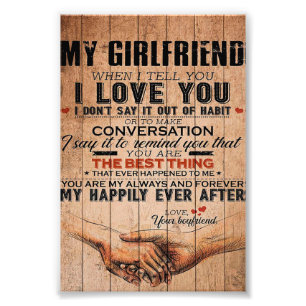 Love Quote voor Vriendin, Vriendin Birthday Gift Foto Afdruk