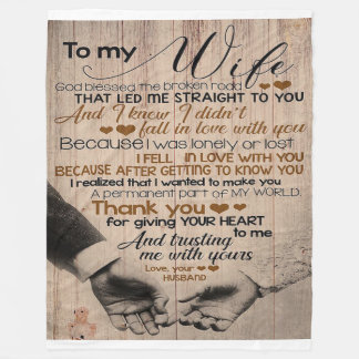 Love Quote voor Wife | Cute Family Gift Fleece Deken