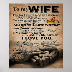 Love Quote voor Wife Losief Cadeau voor echtgeno Poster