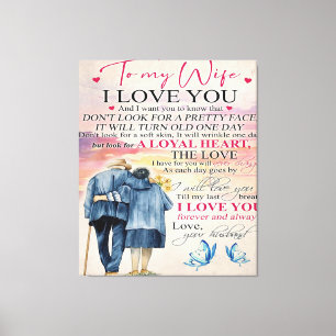 Love Quote voor Wife Lovely Gift Canvas Afdruk