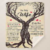 Love Quote voor Wife | Retro Ànd Gift Sherpa Deken (Voorkant)