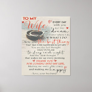 Love Quote voor Wife Trendy Cadeau voor vrouw Canvas Afdruk