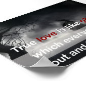 Love Quote: ware liefde is als spoken Poster (Hoek)