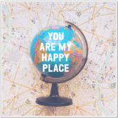 Love Quote Wereldbol Sticker (Voorkant)