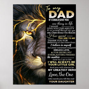 Love Quotes Letter, to my Dad Gift, Poster