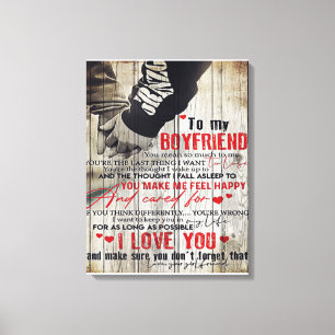 Love Quottes to Husband Brief van mijn echtgenoo Canvas Afdruk