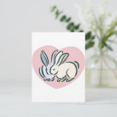 Love Rabbits Briefkaart (Staand voorkant)