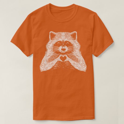 Love Raccoon T-shirt (Design voorkant)