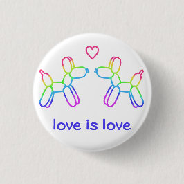 Love Rainbow Balloon Button