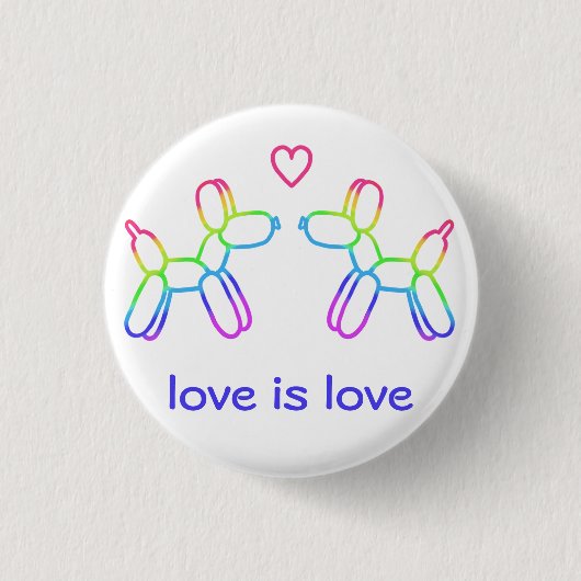 Love Rainbow Balloon Button (Voorkant)