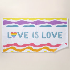 Love Rainbow Beach Towel Strandlaken