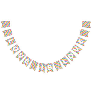 Love Rainbow Flag Typography Gay Party Vlaggetjes