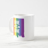 Love Rainbow Gay Pride LGBT-loopverf Koffiemok (Voorkant links)