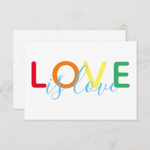 Love Rainbow Gay Wedding RSVP