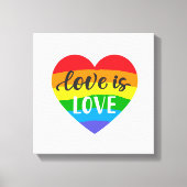Love Rainbow Heart Canvas Afdruk (Voorkant)