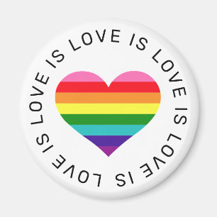 Love Rainbow Heart LGBTQ Pride Month Magneet