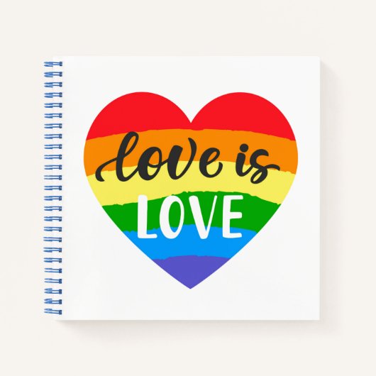 Love Rainbow Heart Notitieboek (Voorkant)