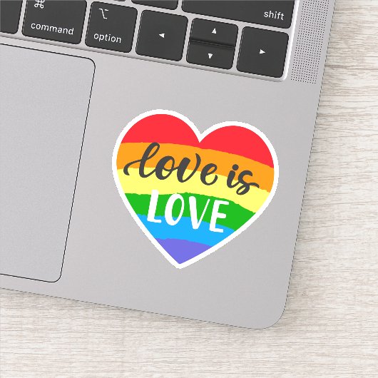 Love Rainbow Heart Sticker (Detail)