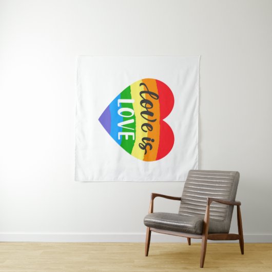 Love Rainbow Heart Wandkleed (In Situ (horizontaal))