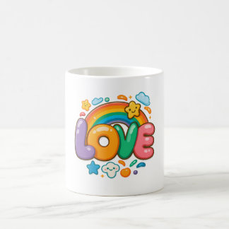 🌈💖 “LOVE” Rainbow Mug ☕✨