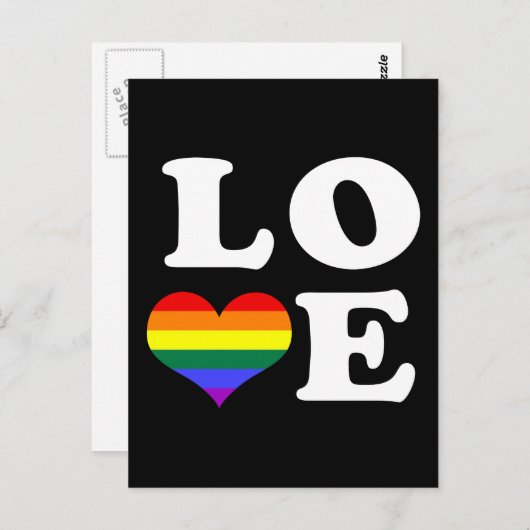 Love Rainbow Pride Briefkaart (Voorkant / Achterkant)