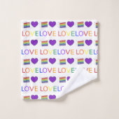 LOVE Rainbow Pride Coupe de gâteau Coupe de coeur (Gant de toilette)