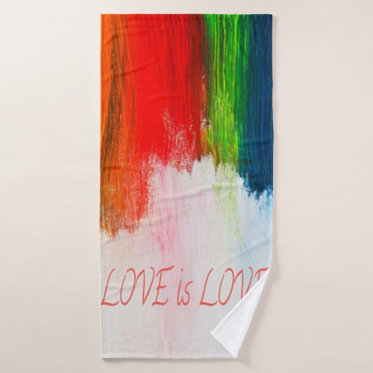 Love Rainbow Pride LBGQT Badhanddoek (Badhanddoek)