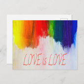 Love Rainbow Pride LBGQT Briefkaart (Voorkant / Achterkant)