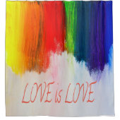 Love Rainbow Pride LBGQT Douchegordijn (Voorkant)