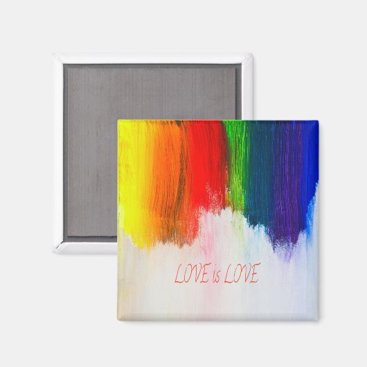 Love Rainbow Pride LBGQT Magneet (Voorkant / Achterkant)
