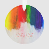 Love Rainbow Pride LBGQT Ornament (voorkant)
