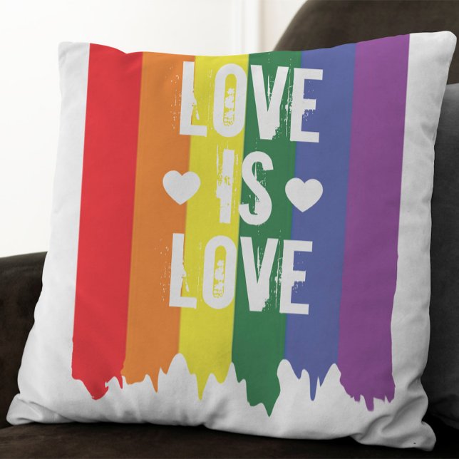 Love rainbow Pride LGBT Kussen (Creator heeft geüpload)