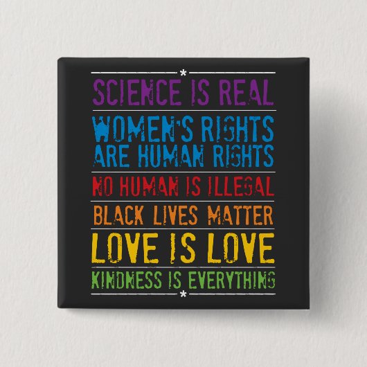 Love Rainbow Pride Vierkante Button 5,1 Cm (Voorkant)