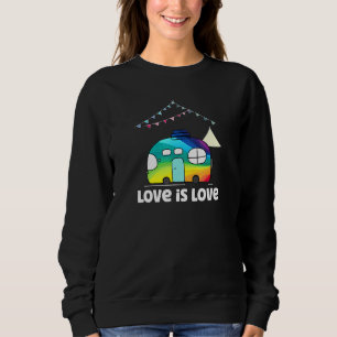Love Rainbow Rv Camping Lgbt Lesbian P Trui