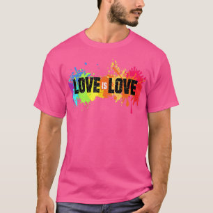 Love Rainbow Splatter LGBT Pride Gay Prid T-shirt