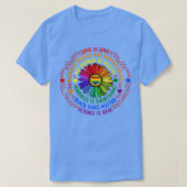 Love Rainbow Sunflower LGBT Gay Lesbian Pr T-shirt (Design voorkant)