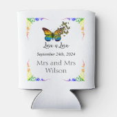 Love Rainbow Theme Wedding Blikjeskoeler (Achterkant)