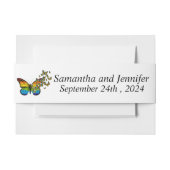 Love Rainbow Theme Wedding Uitnodigingen Wikkel (Voorkant Voorbeeld)