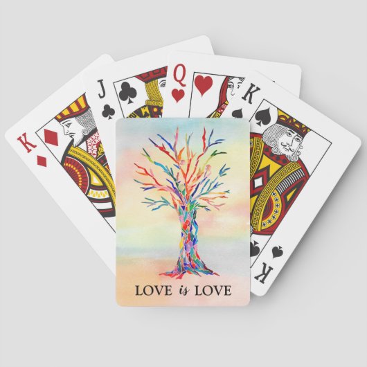 Love Rainbow Tree Plays Pokerkaarten (Achterkant)