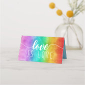 Love Rainbow Waterverf Gay Wedding (Achterkant)