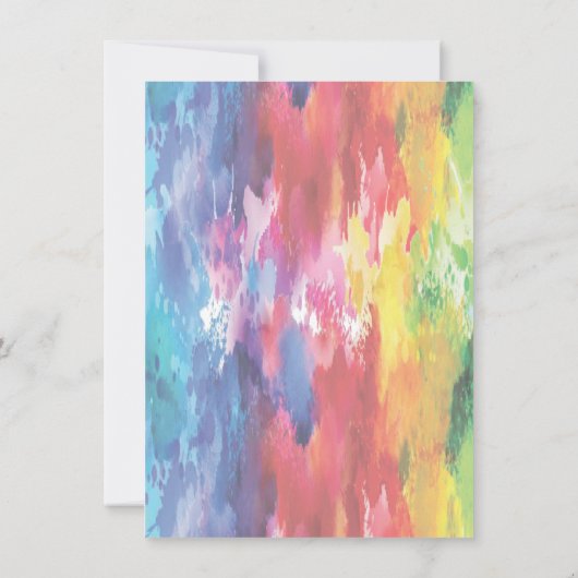 Love Rainbow Waterverf Vrijgezellenfeest Kaart (Achterkant)