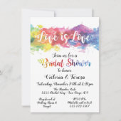 Love Rainbow Waterverf Vrijgezellenfeest Kaart (Voorkant)