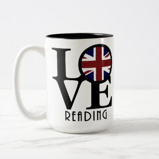 LOVE Reading England 15oz Tweekleurige Koffiemok