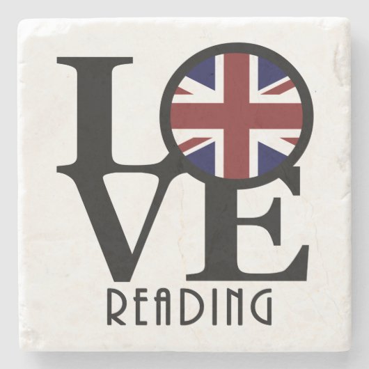 LOVE Reading England Stenen Onderzetter (Voorkant)