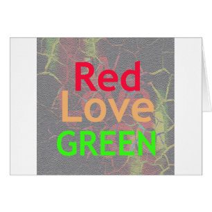 LOVE RED GOLDEN GREEN