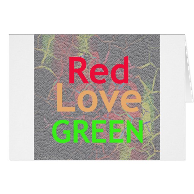 LOVE RED GOLDEN GREEN (Voorkant Horizontaal)