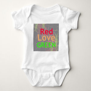 LOVE RED GOLDEN GREEN ROMPER